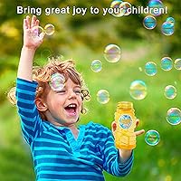 Vista 5 de Lulu Home Solución concentrada de burbujas, repuesto de 1 l/33.8 onzas para máquinas de burbujas, varitas gigantes y sopladores, hasta 2.5 galones
