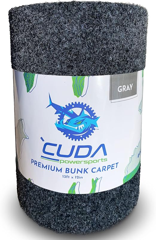 Cuda Boat Trailer Bunk Carpet Gray/Grey 23oz Premium