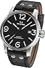 TW Steel Maverick Mens 45mm Quartz Watch with Analogue Display, 3-Hands Movement and Leather Strap