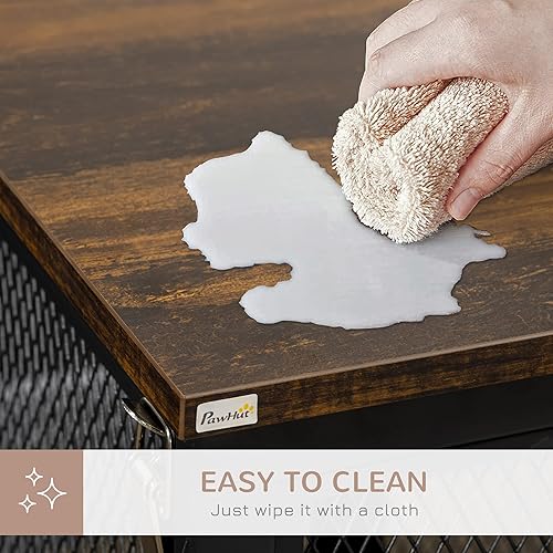 Miniatura 6 de PawHut Furniture Style - Jaula para perros con parte superior abierta, mesa auxiliar para perros grandes, jaula para cachorros para perros pequeños