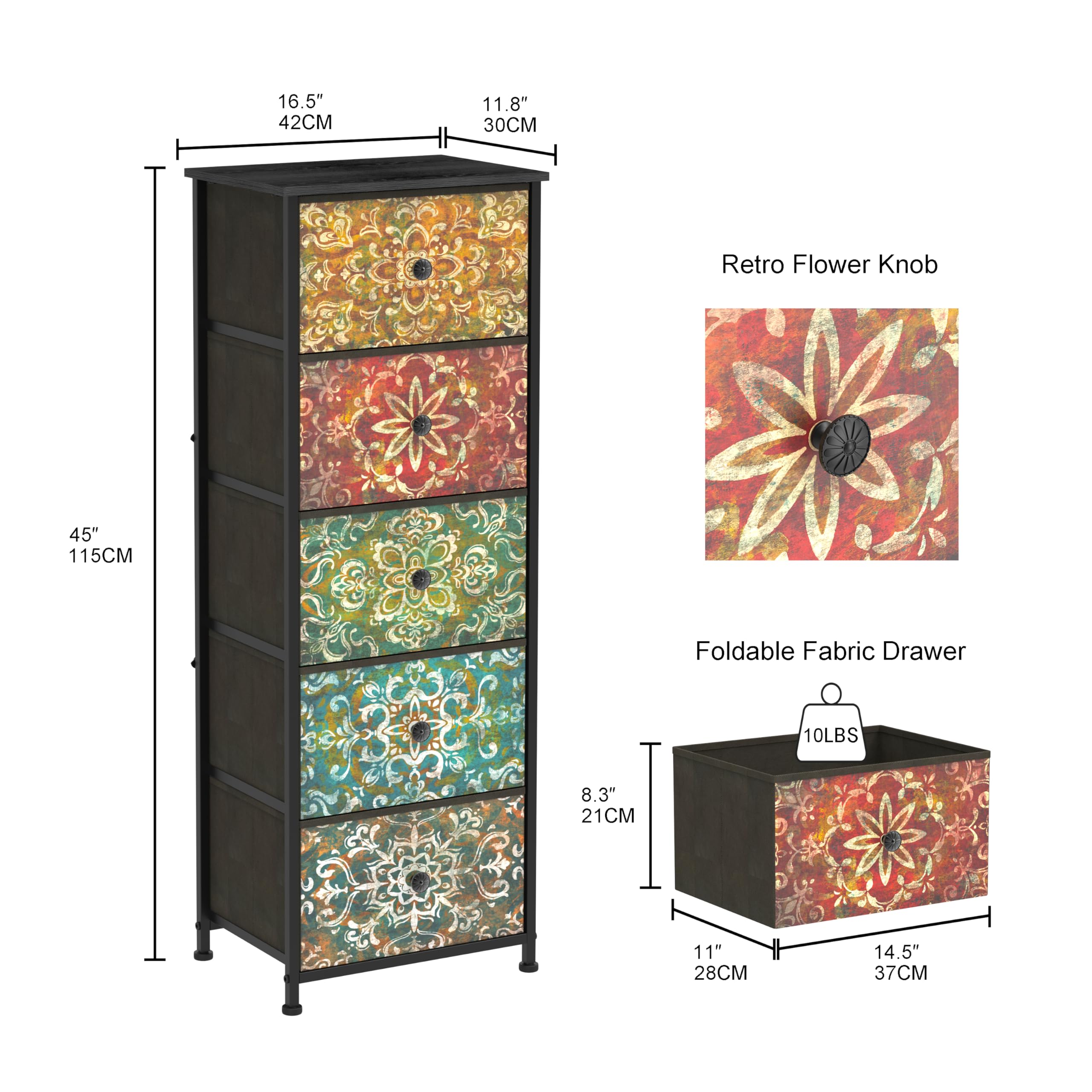 Schoenenkast, 247x35x145 cm, Voor slaapkamer, kamer, Ladekast, Commode