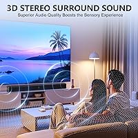 Vista 2 de Barra de sonido, barra de sonido de 80 W para Smart TV, barra de sonido Bluetooth 5.3 2026, sonido envolvente de cine en casa, graves de altavoz