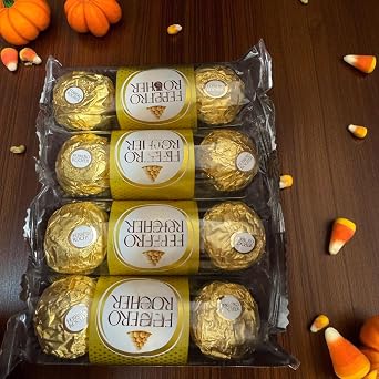 Ferrero Rocher Hazelnut Chocolate Pralines, 4 Packs of 3 Pieces, 37.5g Each Pack, ideal for gifting
