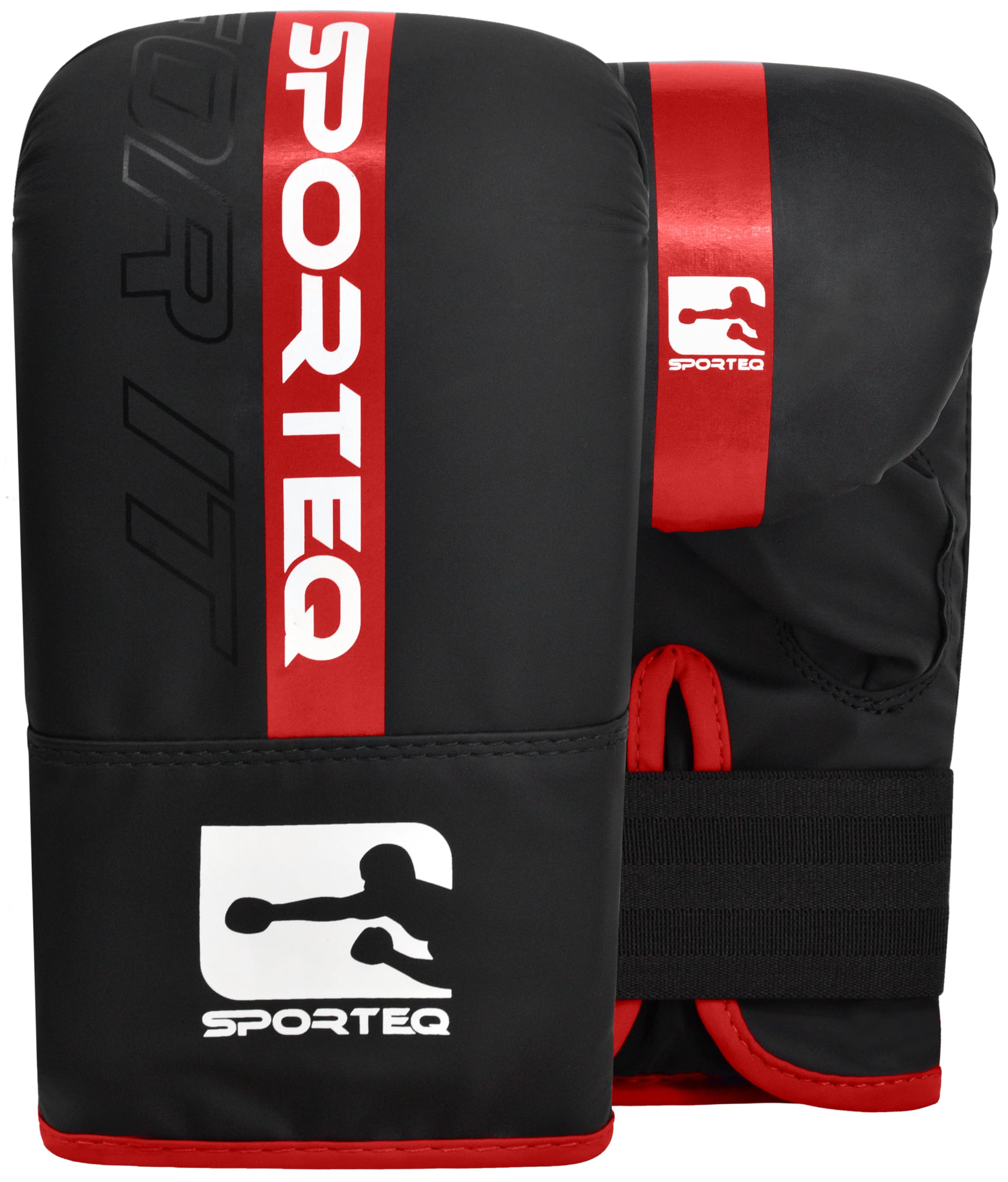 Sporteq GO Series Boxing Gloves, Leather Bag Gloves for Boxing, MMA, Muay Thai & Kickboxing, Gym Gloves for Punch Bag, Pads & Speed Ball Training