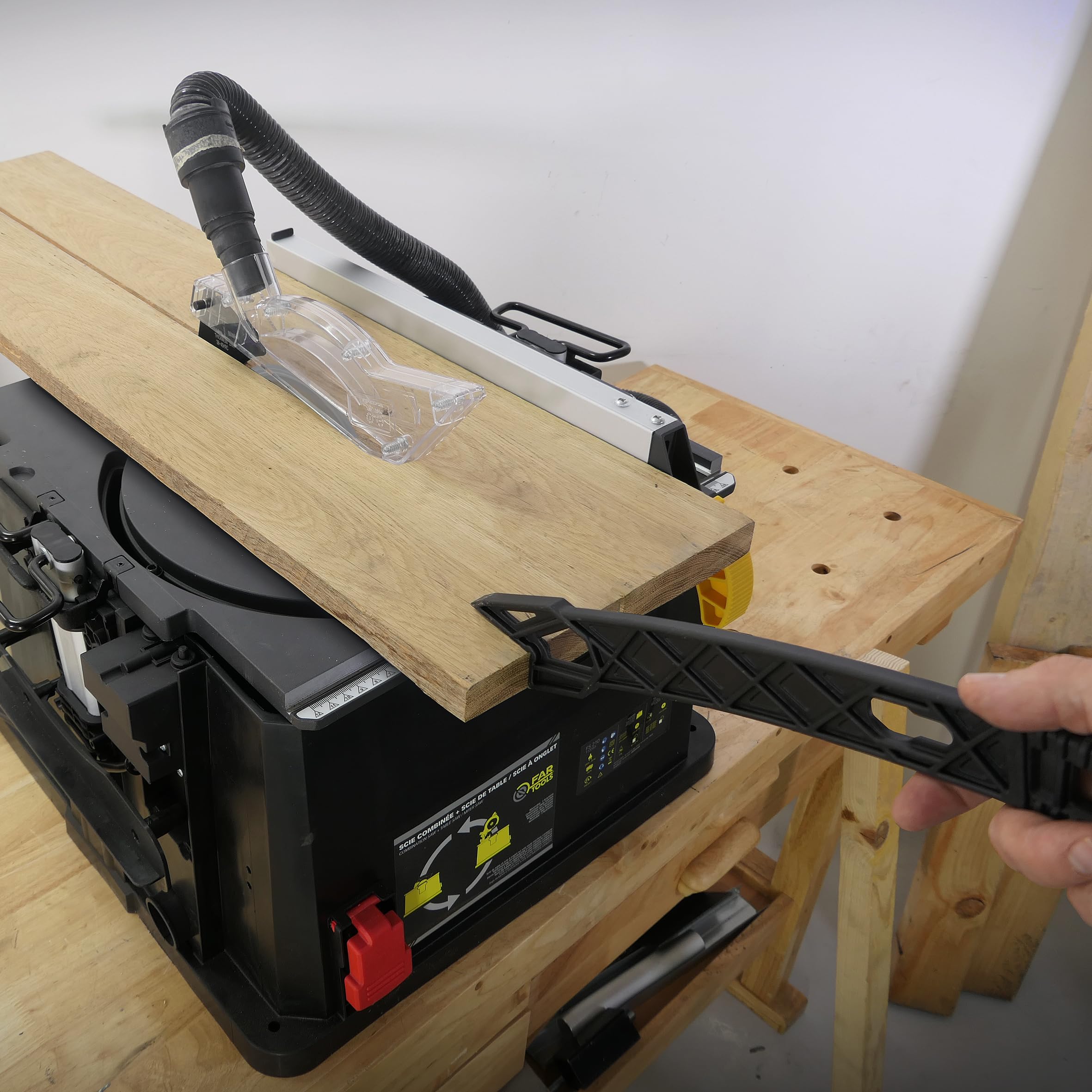 FS 210 Sierra de mesa reversible sierra ingletadora - 2 en 1 Potencia 1500 W, Diámetro 210 MM, Capacidad máxima de corte 50 MM, Función de sierra de mesa, Diámetro 25,4 MM,