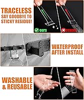 Vista 7 de 2 rollos de cinta de doble cara resistente - 240 pulgadas x 1.2 pulgadas y 0.8 pulgadas - nano cinta extraíble para pósteres, alfombras, cuadros