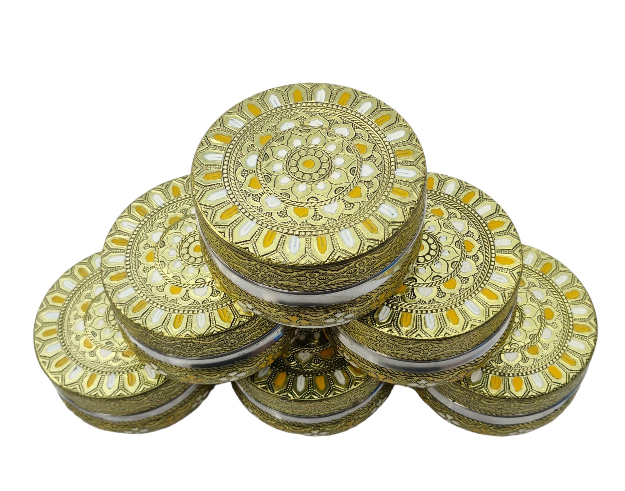 See full amazon price history chart for CRAFTS WORLD Handicraft Stainless Steel Dabba Container Meenakari Rajwadi Decorative Oxidized Storage Box/Chapati Box/Roti Box for Serving Dryfruit Chocolate And Mukwas/Marriage Gift. (Pack Of 6) CRAFTS WORLD Handicraft Stainless Steel Dabba Container Meenakari Rajwadi Decorative Oxidized Storage Box/Chapati Box/Roti Box for Serving Dryfruit Chocolate And Mukwas/Marriage Gift. (Pack Of 6) (B0D9M3R186) Amazon Price History, Amazon Price Tracker