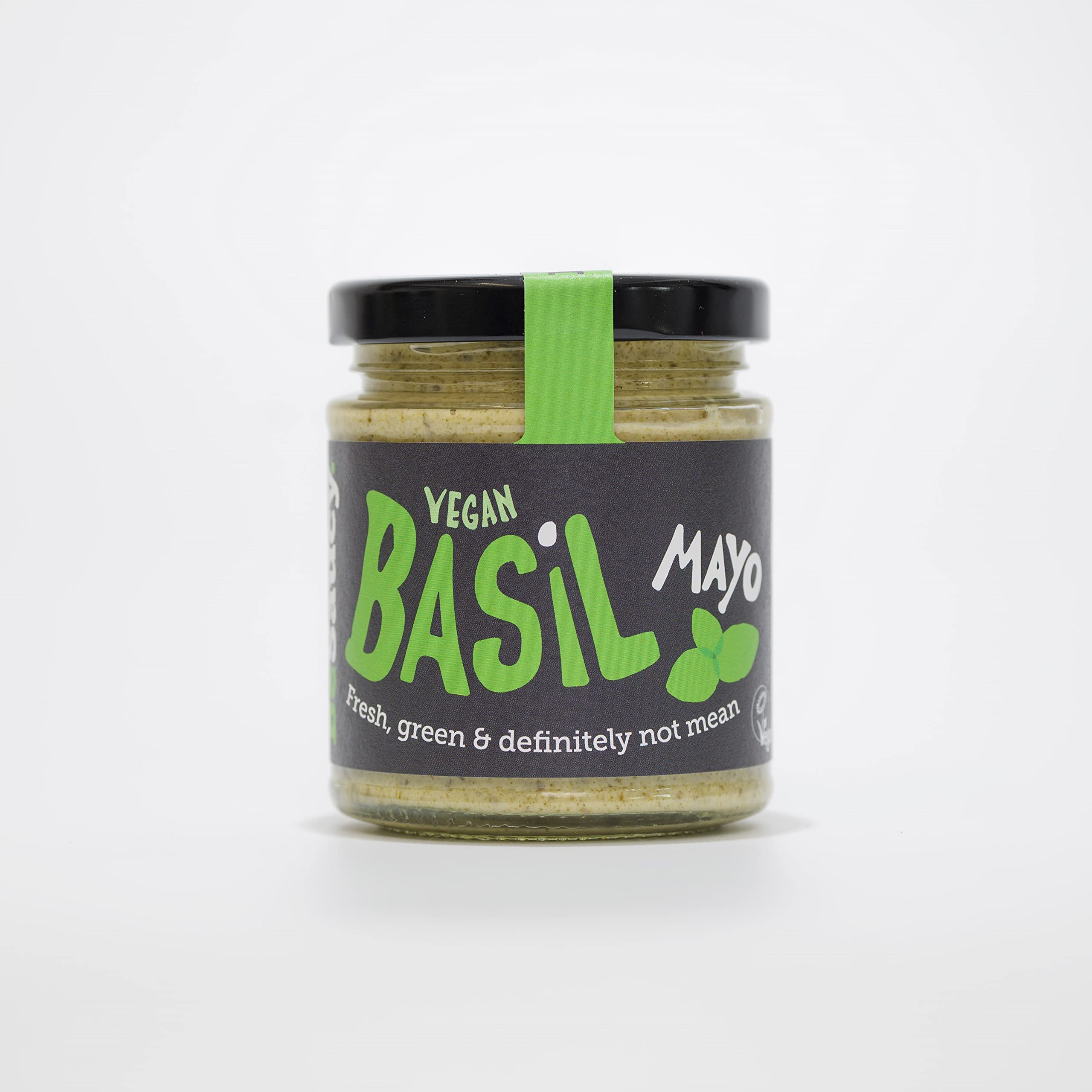 BeSaucy - Basil Mayonaisse, Works Great as a Spread, Dip, Stirred Through Mash or Partnered with Pasta and Pizza Crusts, Produced in the UK & Vegan Friendly, 180g Glass Jar
