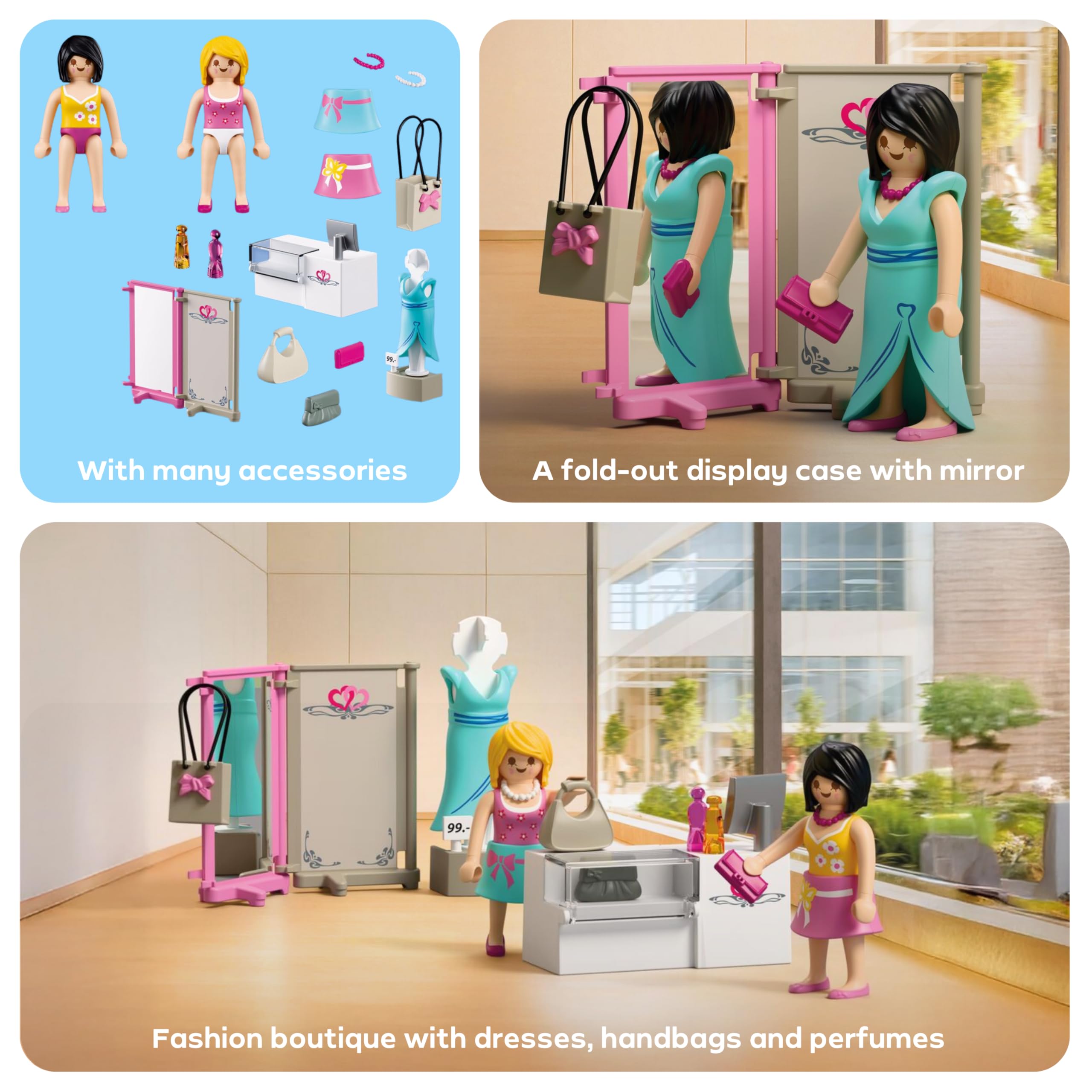 Playmobil MyLife Fashion Boutique, 2 figures with mannequin and sales counter, Promotes creativity - Image 4