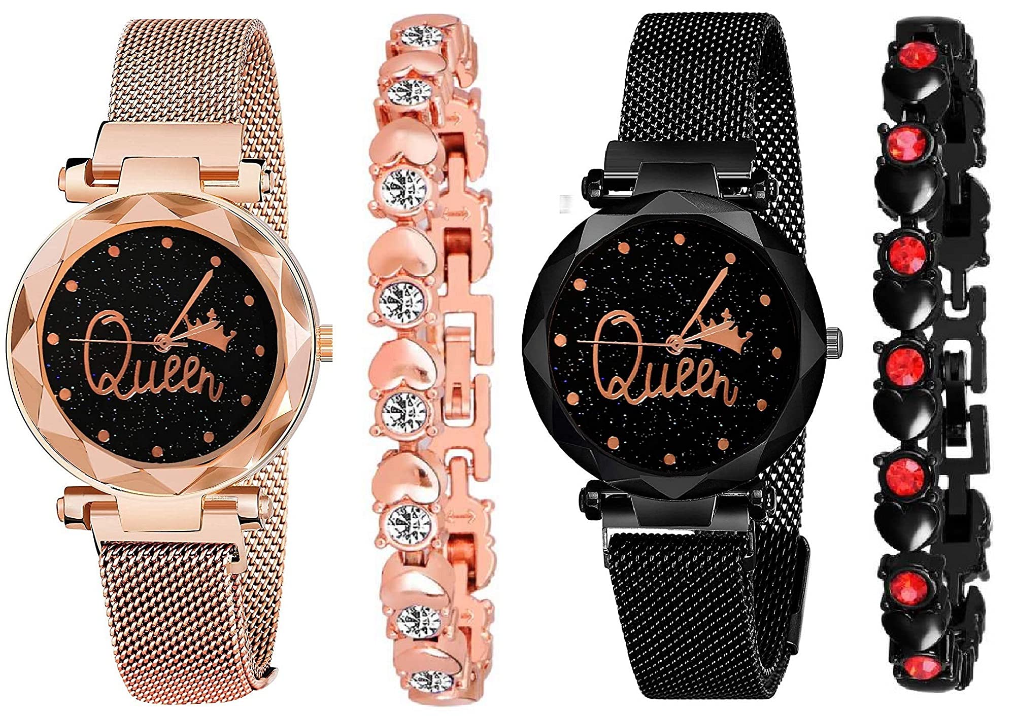 ZUPERIA Analog Girls Watch (Black Dial Rose Gold & Black Colored Strap) (B09C3W5ZYW) Amazon Price History, Amazon Price Tracker