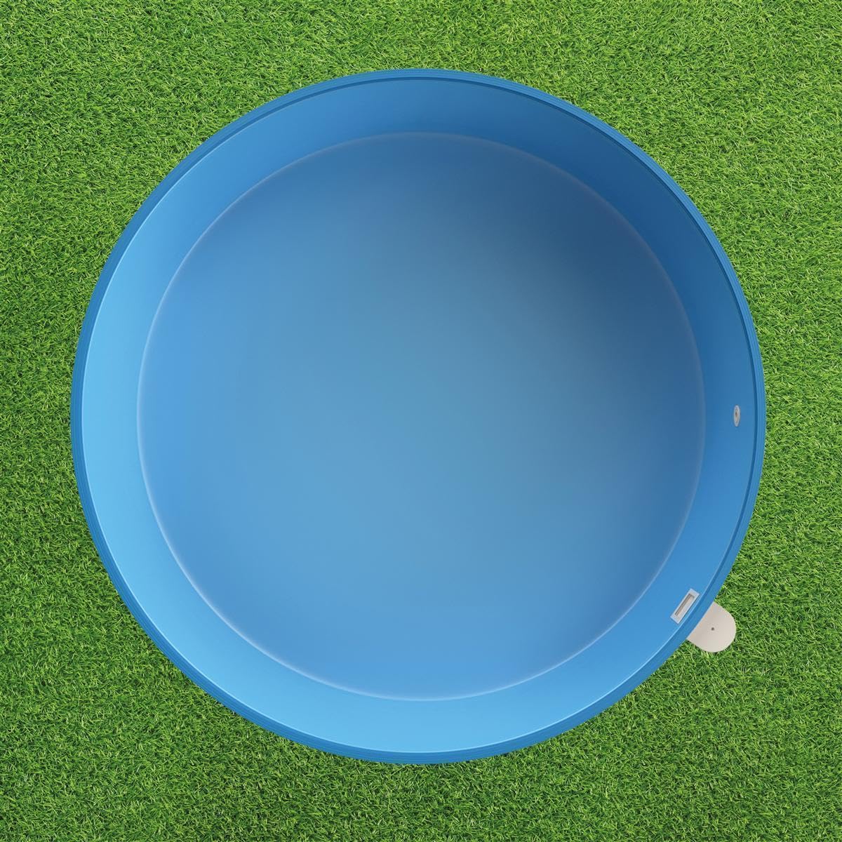 Piscine ronde MTH Ø 4,50 x 1,20 m, paroi en acier 0,6 mm, avec rails de sol et main courante, housse intérieure bleue 0,6 mm, qualité supérieure, fabriquée en Allemagne