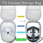 Hard Carrying Case for 2, Portable VR Storage Bag VR Gaming Accessories Storage Bag for Travel and Home Storage
