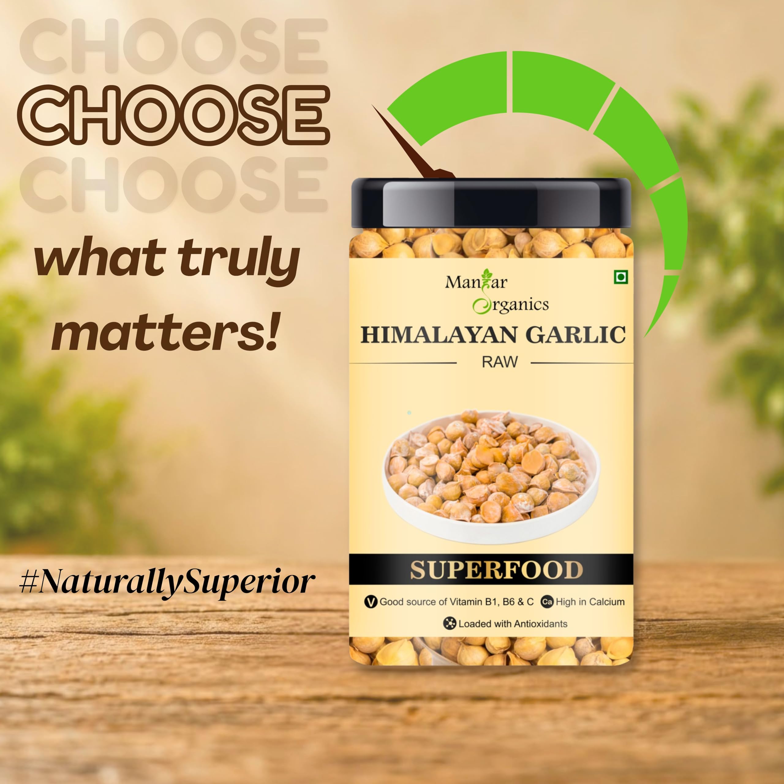 ManHar Organics Kashmiri Garlic (Lehsun) 120g Jar | Direct from Farmers | Premium Himalayan Single Clove Garlic | Whole Bulbs — Amazon image 3