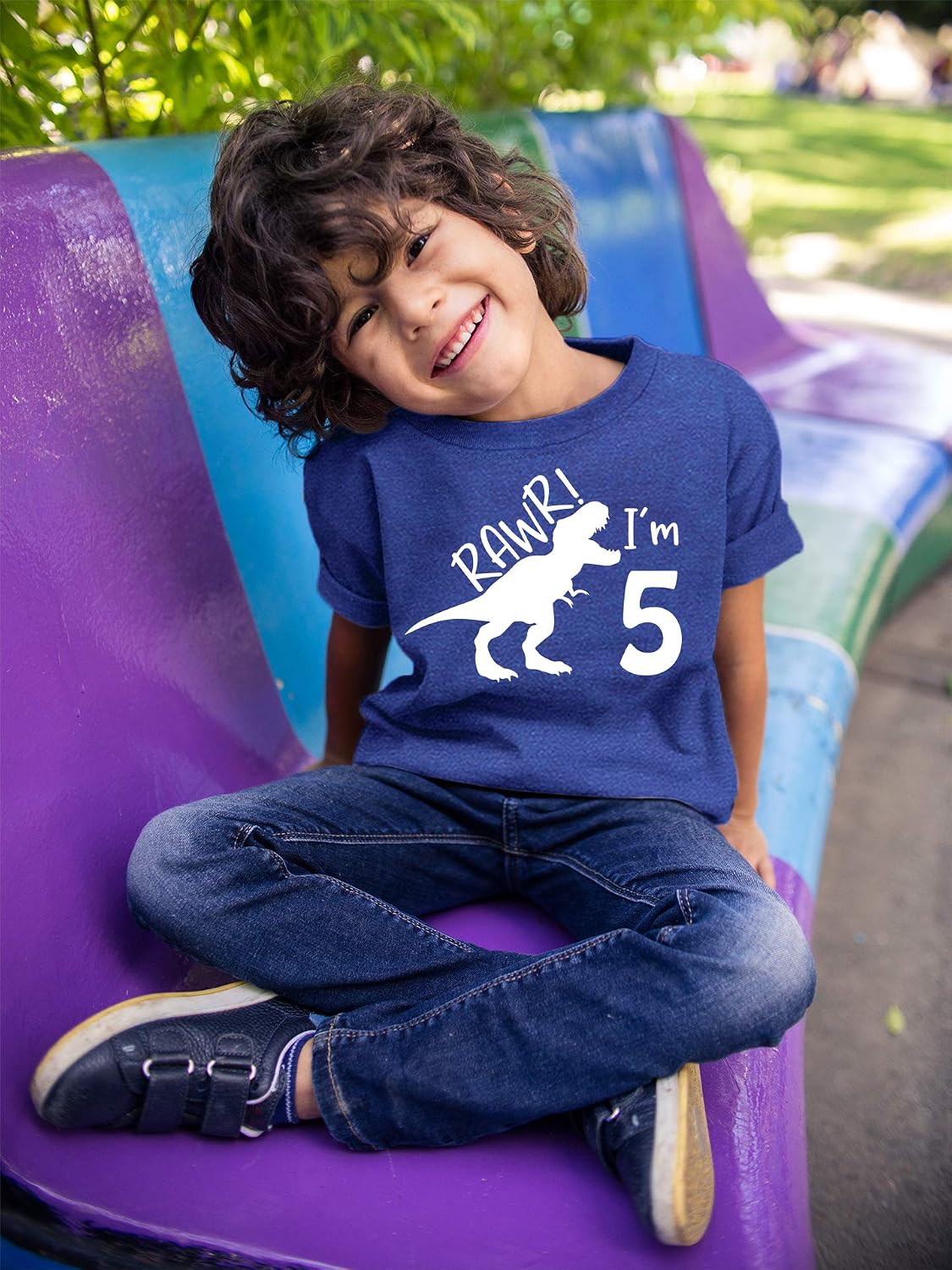 rawr im 5 Dinosaur 5th Birthday Shirt boy Roar Five Year Old Dino Tshirt rex tee