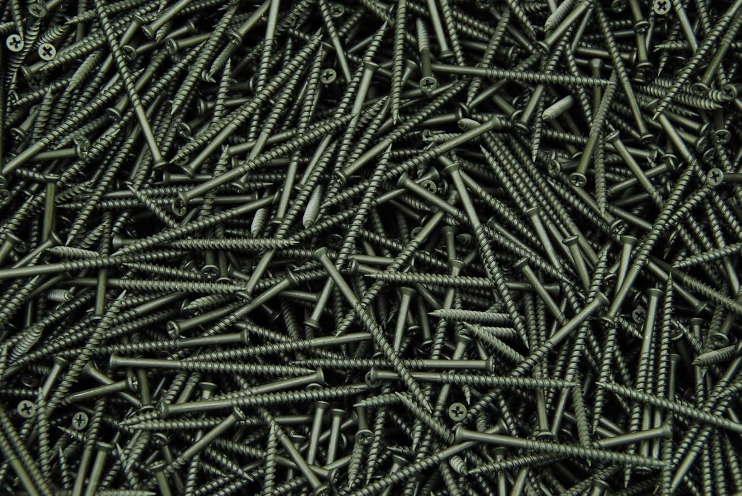 (600) Phillips Flat Trim Head 6 x 2-1/4 Wood Screw Plain Black #6