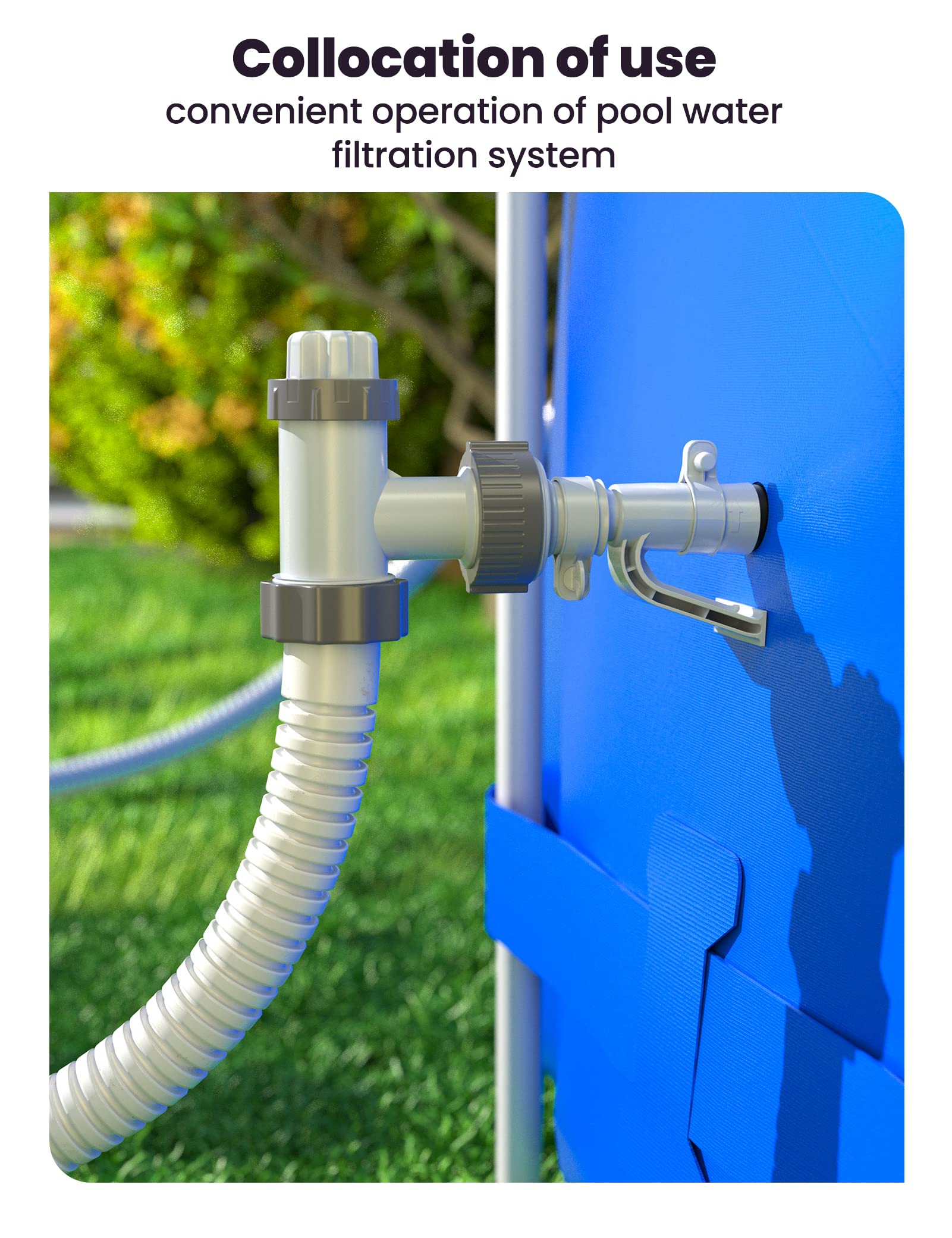 Buy SUMMERBUDDY Type B Hose Adapter & Plunger Valve & Pool Hose Holder