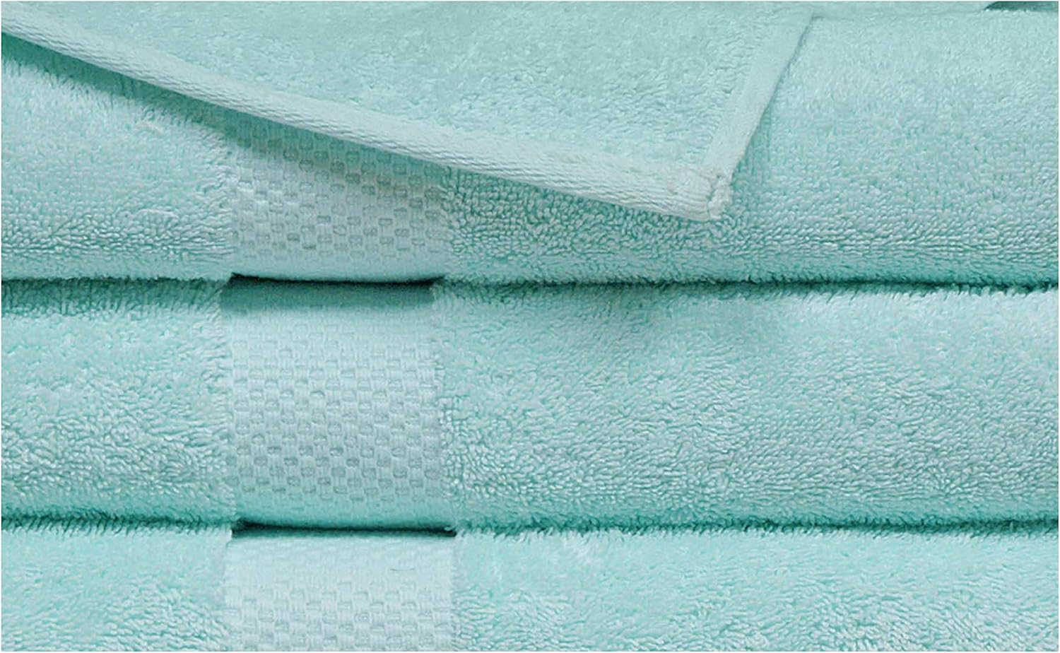 ISABELLA CROMWELL 100% Cotton 4 Bath Towels 600 GSM Low Twist Extra Soft Plush & Highly Absorbent Luxury Hotel Spa Quality - Aqua