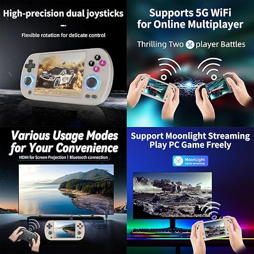 Miniatura 2 de RG40XX H Consolas de juegos de mano retro RG40XXH Consola de juegos retro 64 TF Juegos precargados 5000+ Consola de juegos portátil Linux Sistema de