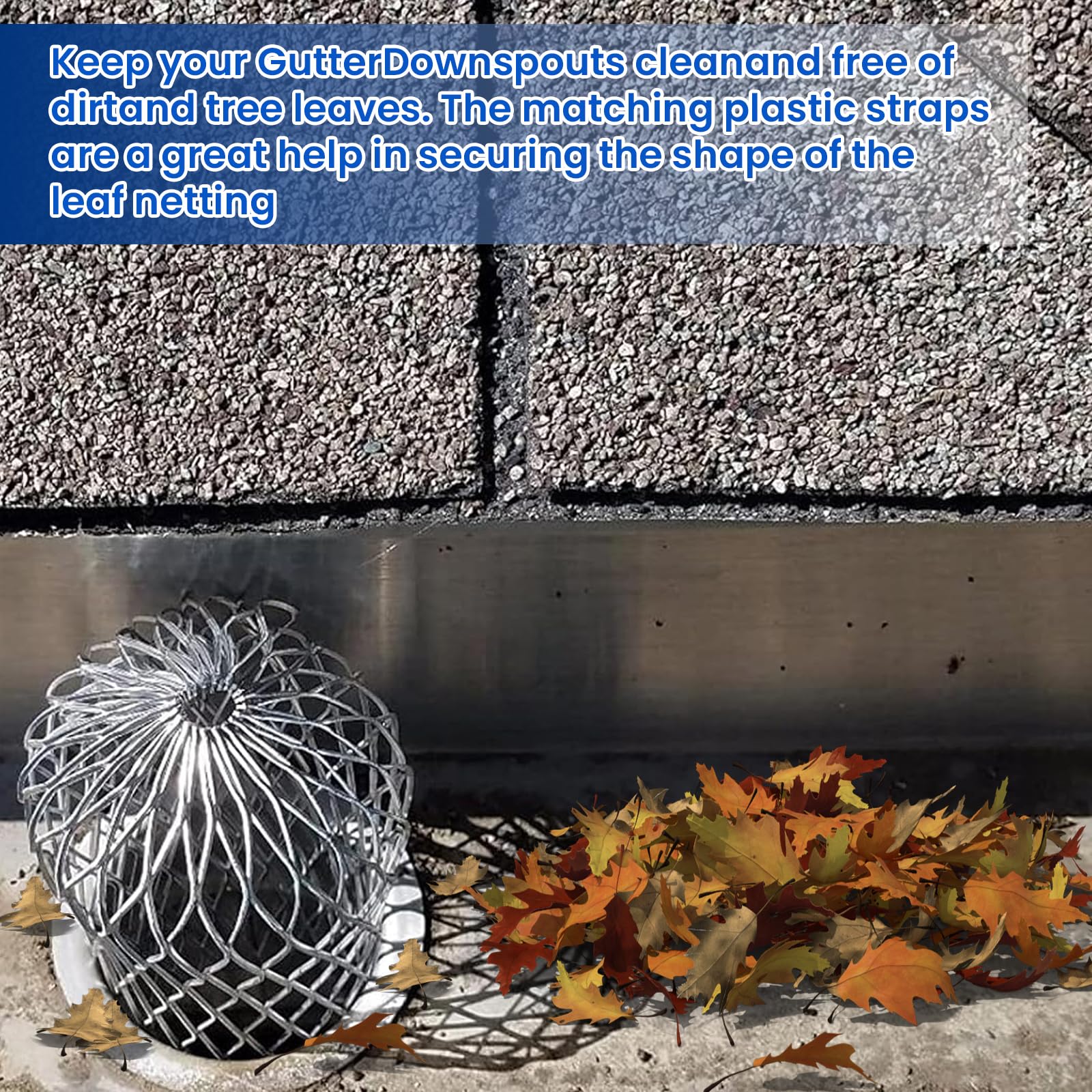 4 Filtri Grondaia In Alluminio Con 10 Fascette - Rete Antifoglie Per Tubi Di Scolo, Diametro 45-85mm - Foto 5