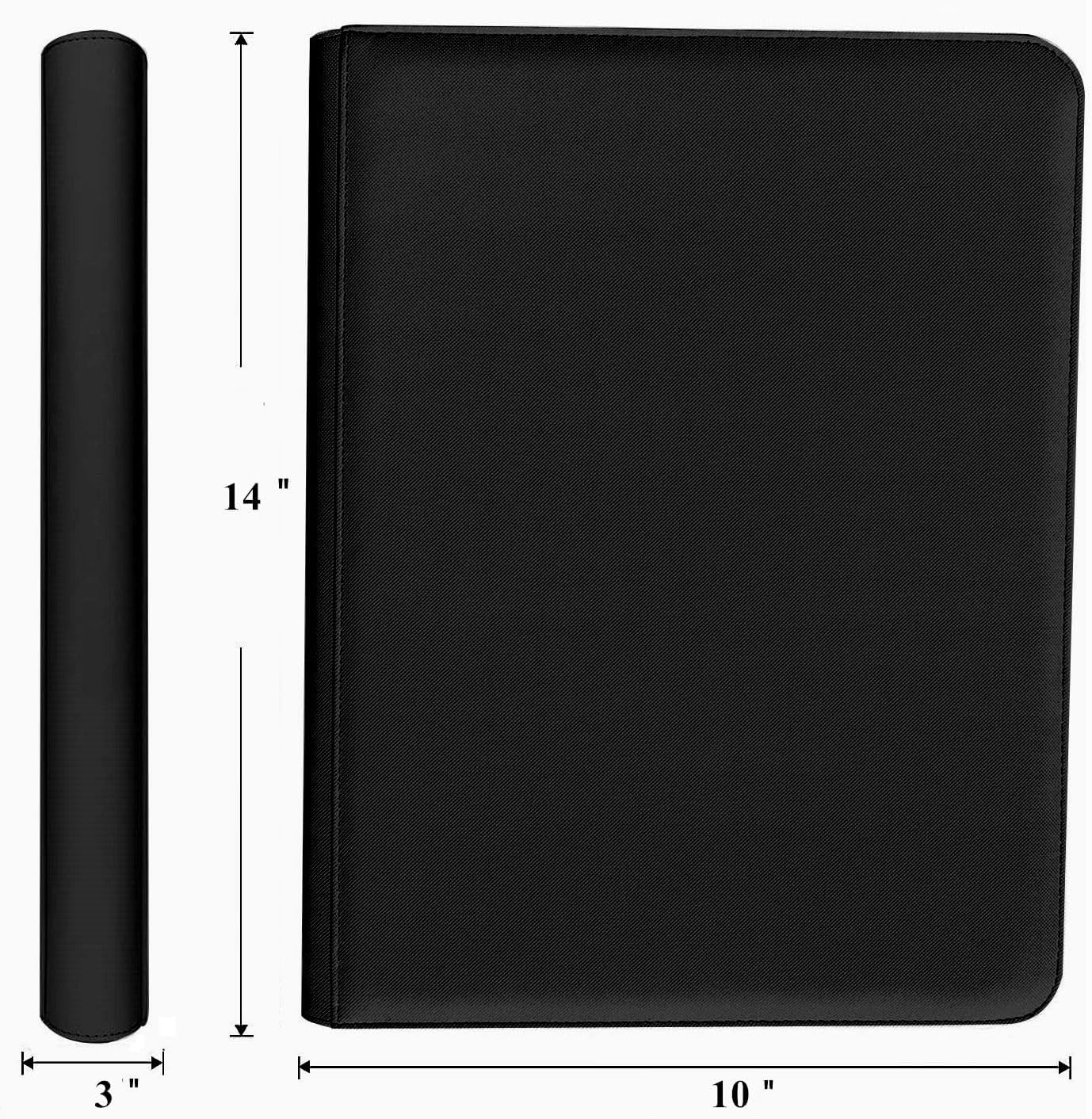 Comic Book Binder, 30 Pockets Comic Book Storage Album, for Current, Silver Age, Regular Comics Bagged and Boarded, Sleeves for Displaying Comic Books and Comics Book Storage (Black)