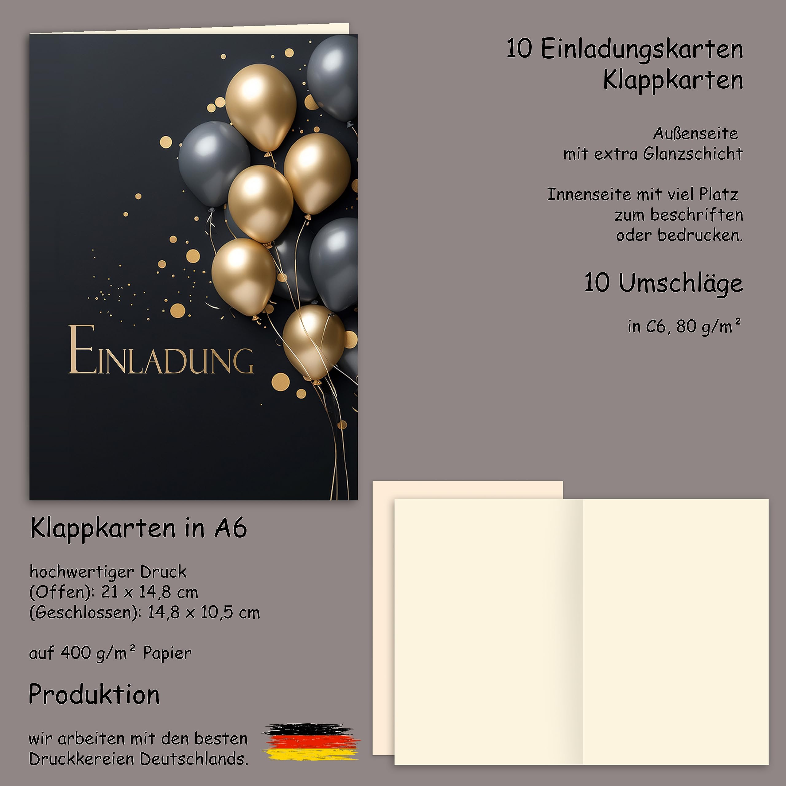 30. Geburtstag Einladungen Mit Umschlägen – 20 Stück, Schwarz-goldener Glitzer, Elegante Karten Für Überraschungspartys 30. Geburtstag Einladungen Mit Umschlägen – 20 Stück, Schwarz-goldener Glitzer, Elegante Karten Für Überraschungspartys