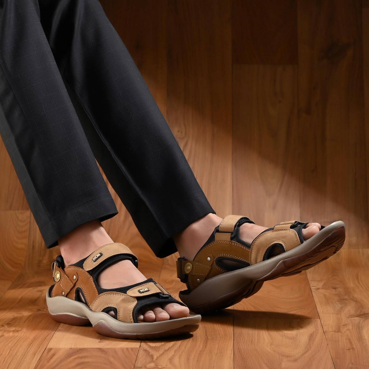 Centrino Sandal for Men | Mens Casual Sandal|leather sandals for office |Sandals for Men|Grip Insole for Stability | Comfortable Men Sandal with Premium Comfort & Quality (3263) - Image 2