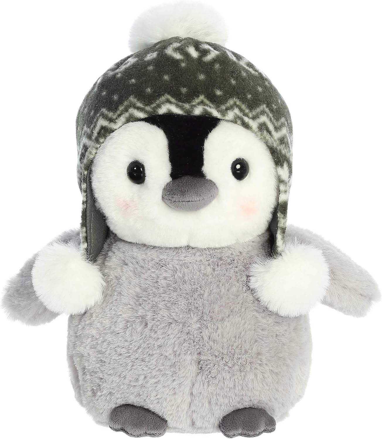 Aurora Festive Holiday Chillin' Chick Chiyu Stuffed Animal - Seasonal Cheer - Heartwarming Gifts - Gray 10 Inches