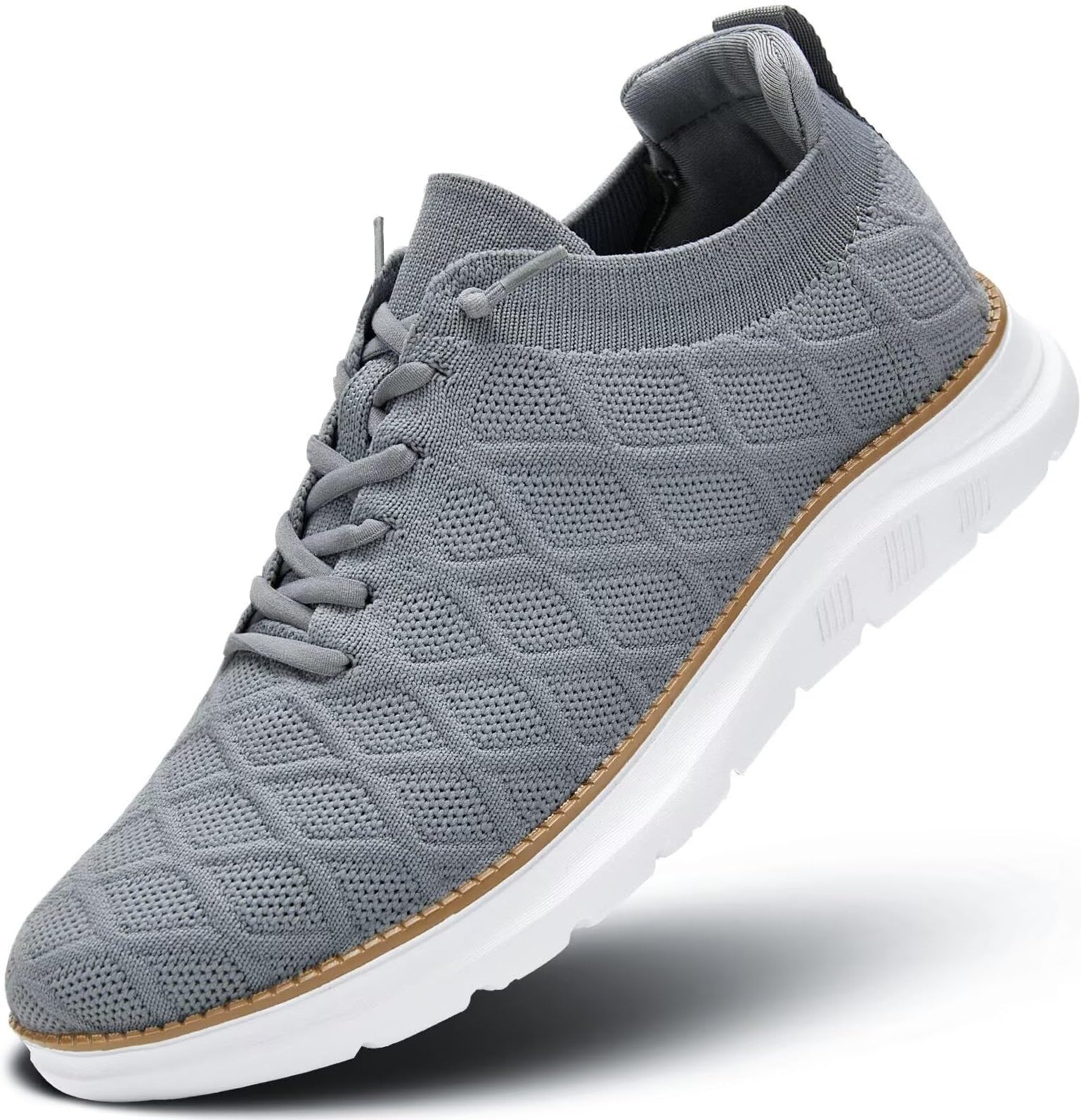 Men's Casual Dress Oxfords Shoes Breathable Knit Leisure Classic Business Fashion Sneakers Lightweight Comfortable Work Soft Sole Walking Shoes for Men