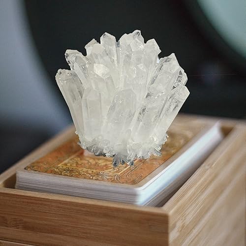 Miniatura 5 de Clúster de cuarzo transparente natural, geoda mineral, chakra, reiki, espécimen, colección mineral, decoración de regalo