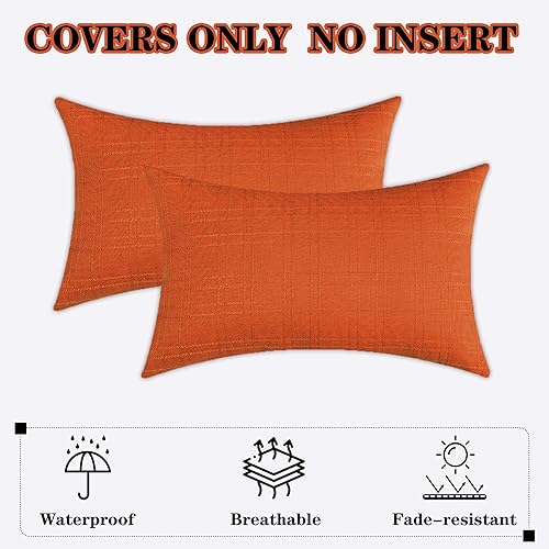 Vista 6 de Kevin Textile - Fundas de cojín impermeables para exteriores, decorativas, estilo rural, resistente al agua, para tienda, patio, jardín, sofá