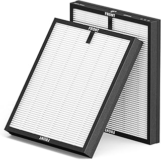 2 Pack MR5866 Air Purifier Filter for MORENTO MR5866 Air Purifier, FLANUR MR5866 Air Purifier, True HEPA Filter Replacement for 99.97% Air Pollutants, Smoke and Odor, Original Version White