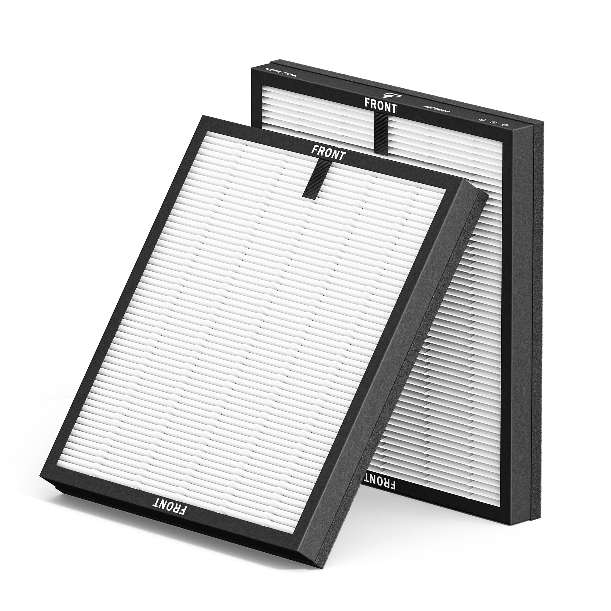 – Original Luftreiniger Ersatzfilter, True HEPA Filter Kompatibel mit MR5866 für 99.97% Luftverunreinigungen, Geruch und Rauch, verbesserte Version Matte White 2 Pack