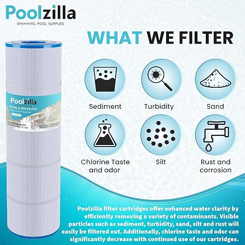 Miniatura 7 de Poolzilla Paquete de 4 cartuchos de filtro de piscina, compatible con PLF106A, Hayward CX880XRE, Ultra-A1, Pleatco PA106, Unicel C-7488, Filbur