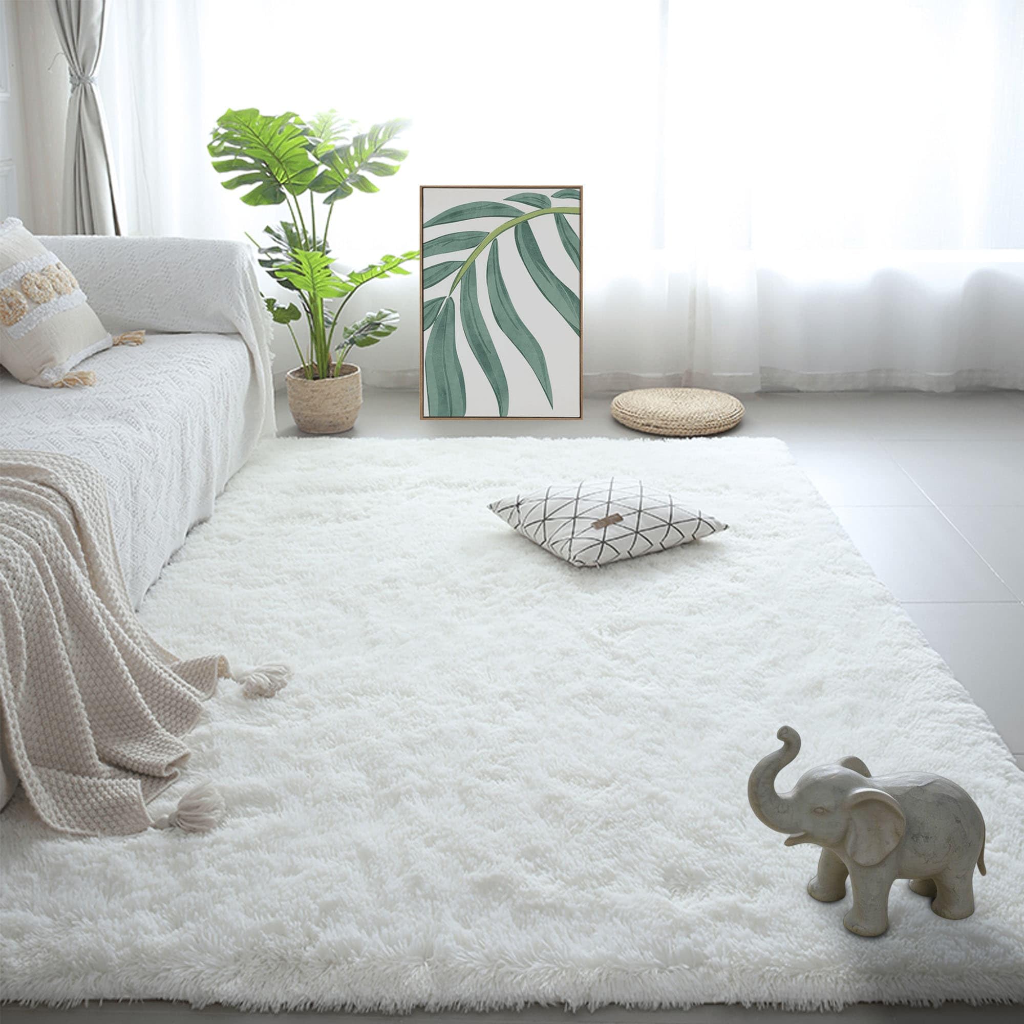 Tapis de chambre moelleux 180 x 280 cm doux pour un salon chaleureux