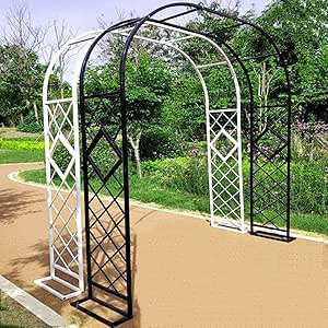 Rosenbogen Rankhilfe 100x220cm - Metall Gartenbogen Schwarz Für Kletterpflanzen