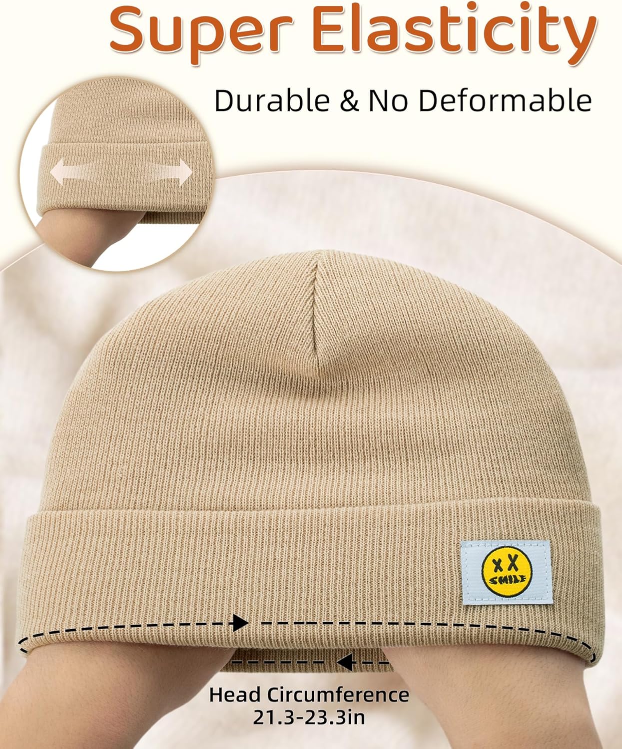 Beanie for Women Men Double Layer Knit Winter Hats Soft Warm Cuffed Beanies Unisex Ski Hat - Image 3