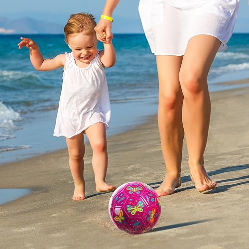 Miniatura 6 de Balón de fútbol para niños, tamaño 2, 3, 4, unicornio con purpurina, dinosaurio, para niños pequeños de 1 a 3, 3, 8, 8 a 12 años, pelota inflable