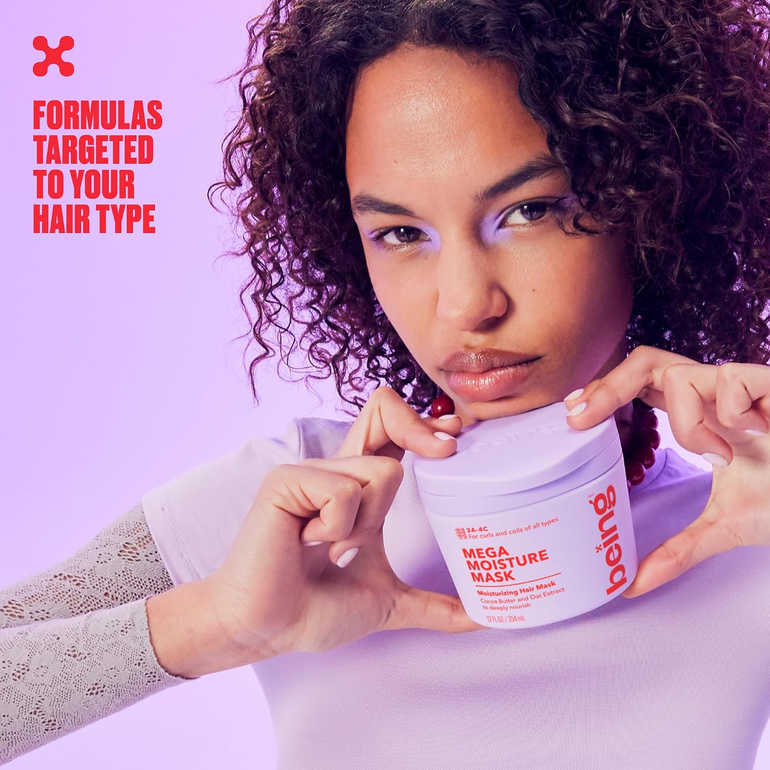 being MEGA MOISTURE Moisturizing with Coco Butter and Oat Extract Hair Mask 354mL(Pack of 2)