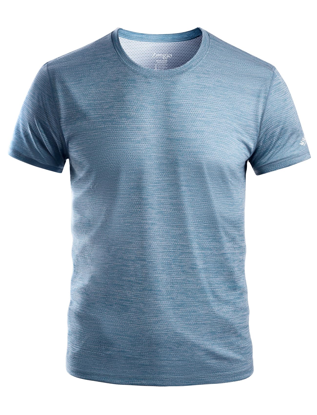 ZengjoAthletic Shirts for Men Quick Dry Short Sleeve Running Workout Gym T-Shirts Moisture Wicking Crewneck Tee