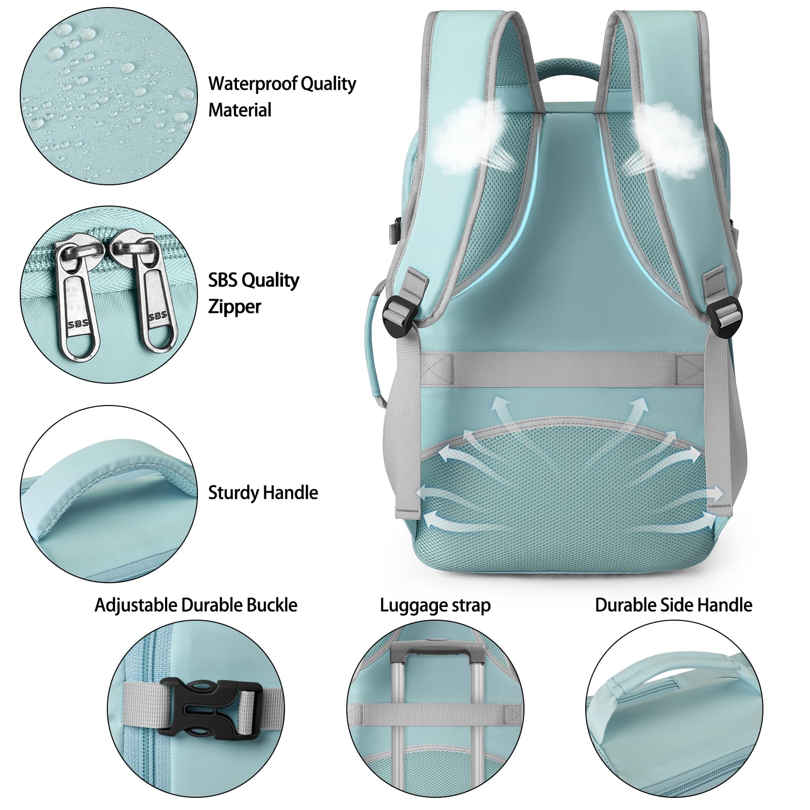 Lubardy Laptop Backpack 17.3 Inch Waterproof Travel Backpack Lubardy Laptop Backpack 17 Inch TSA Friendly Travel Backpack  main image 3