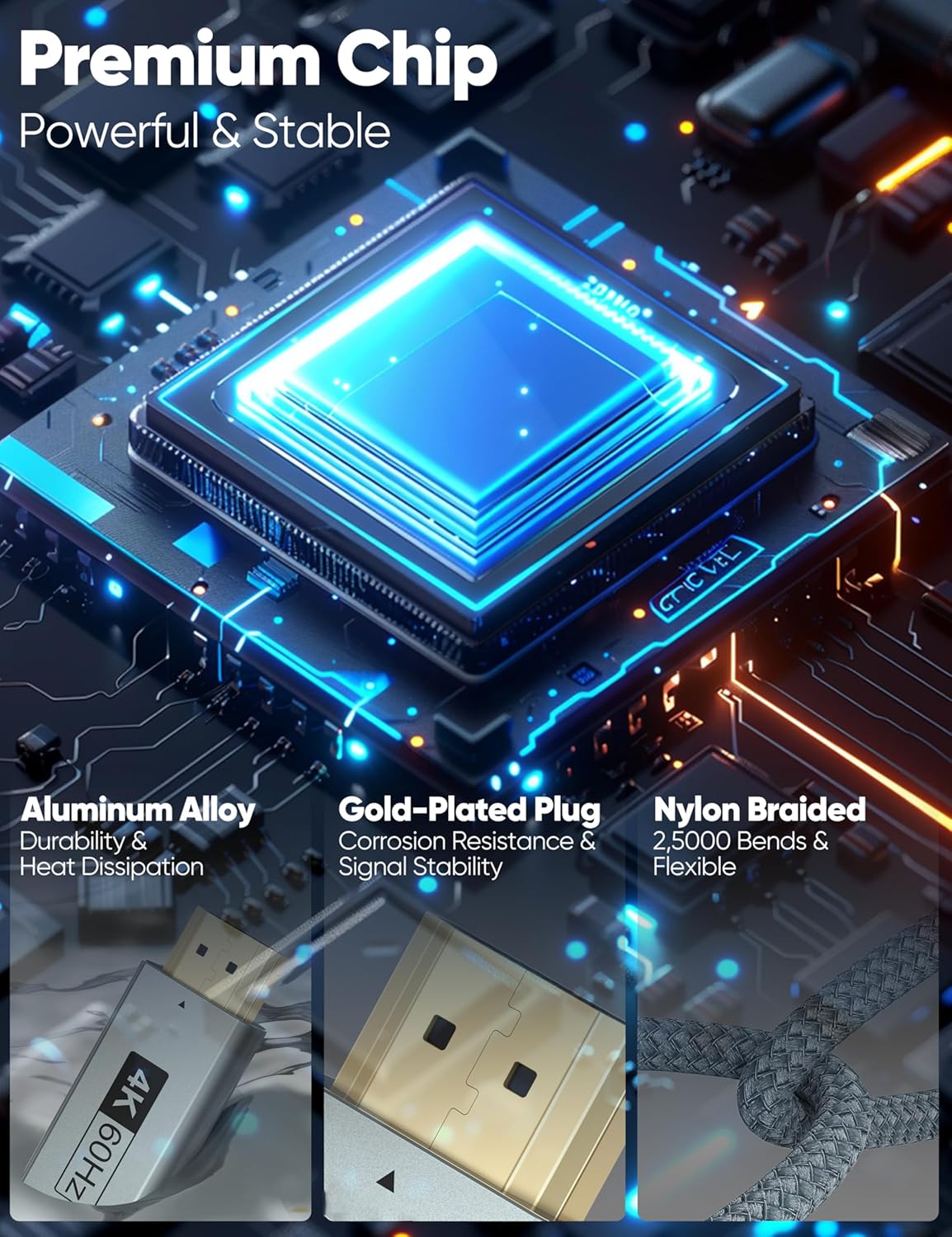 USB C to HDMI Cable 6FT, 5-Pack, 4K@60Hz Type C to HDMI Cord [Thunderbolt 3/4 Compatible] for iPhone 16 Serise, iPad Pro, MacBook Pro/Air, Galaxy S24/S23, Surface, XPS, Chromebook, Monitor, TV