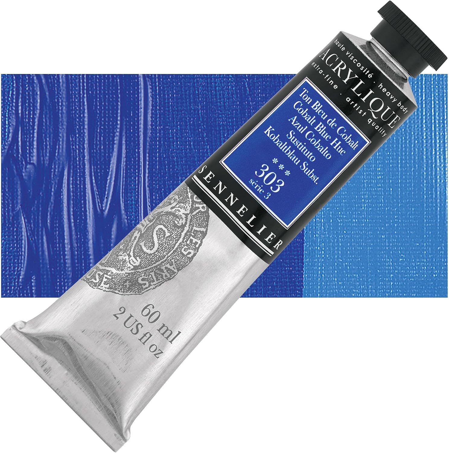 Sennelier Extra-Fine Artists' Acrylic, 60ml, Cobalt Blue Hue S3