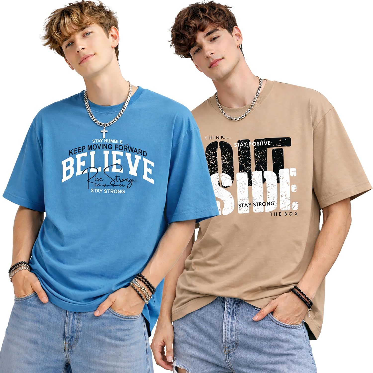 London Hills Printed Cotton Blend Half Sleeve Oversized Men Round Neck Tshirts | T Shirt for Man | Tshirt | Shirts Men | T... - Review, Price and Buying Guide