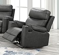 Vista 17 de Betsy Furniture Juego de sofá reclinable de microfibra para sala de estar 8007 (topo, sofá+sofá biplaza+sillón reclinable)