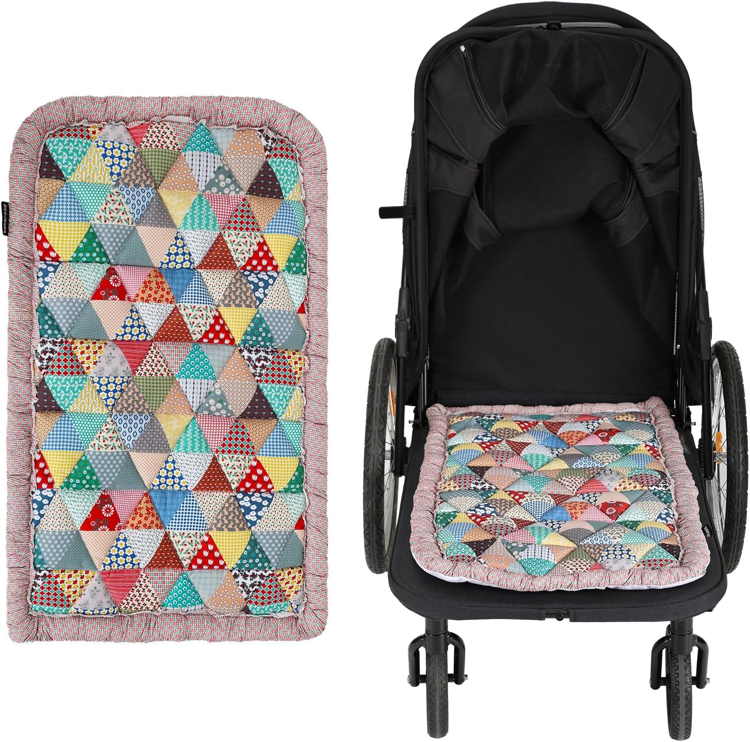 Beberoad Large Pet Stroller Single-Sided Pad - Warm and Non-Slip Mat, R8 Special Pet Stroller Seat Cushion, Comfortable and Soft