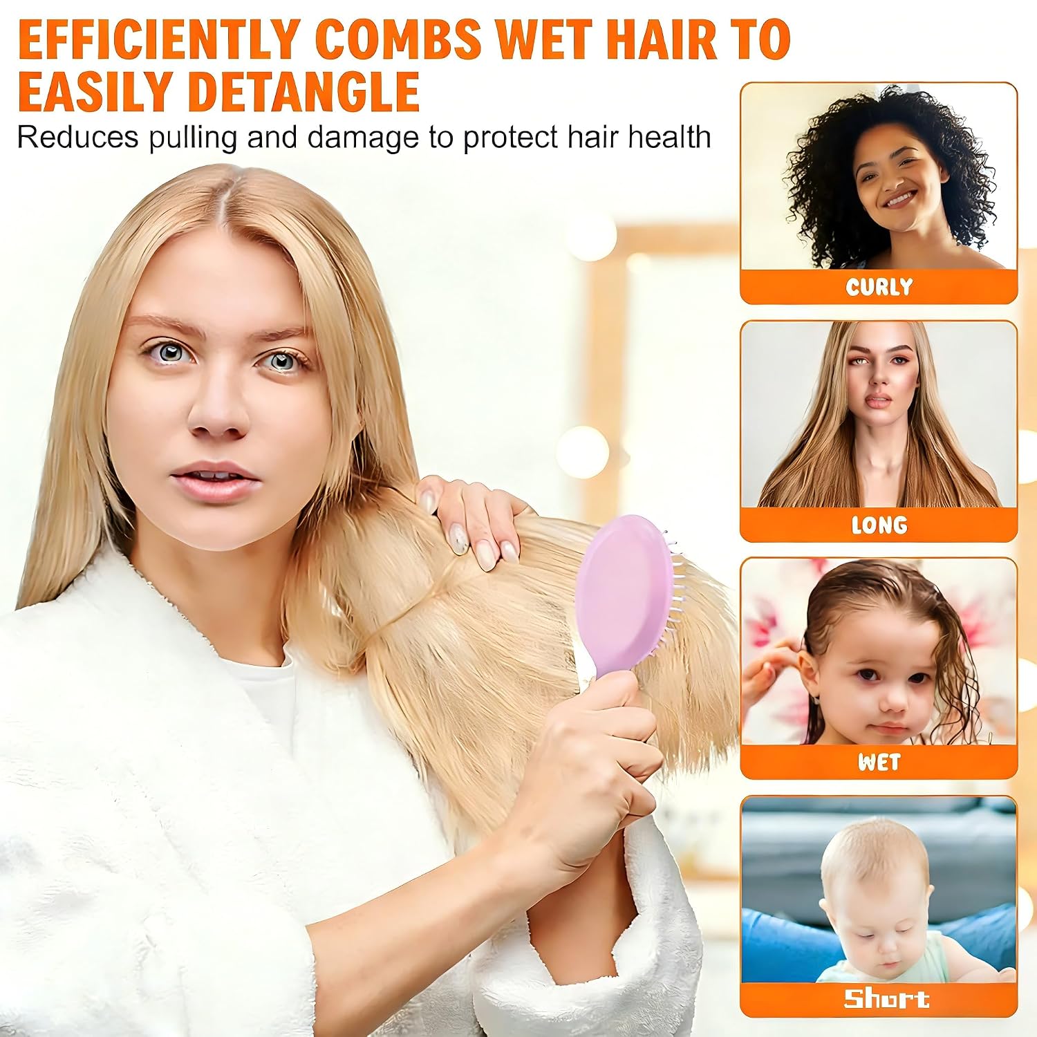 12 Pack Mini Hair Brush Bulk, Wet Hair Brush for Travel, Mini Brush for Most Hair Types, Compact Travel Hairbrush for Teens & Adults, Perfect for Bridesmaid Gifts, Party Favors