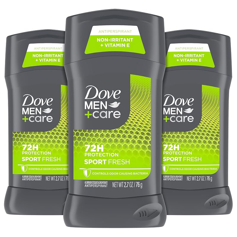 Desodorante antitranspirante em bastão DOVE MEN + CARE Sport Fresh, Pacote com 3, 76 mL cada