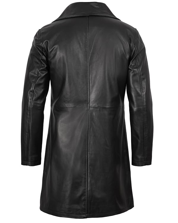 Decrum Leather Coat Men - Black Leather Jacket | [1500266] Black Jackson Carcoat, 2XL by Decrum - Image 4
