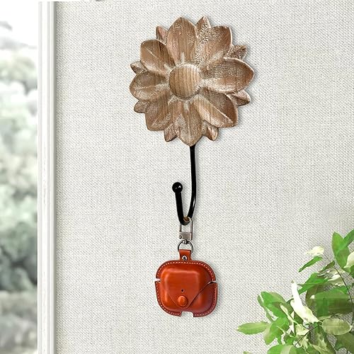 Miniatura 6 de Ganchos decorativos para toallas de flores, ganchos decorativos para colgar ropa, llaves, toallas, gancho decorativo para montaje en pared, estante
