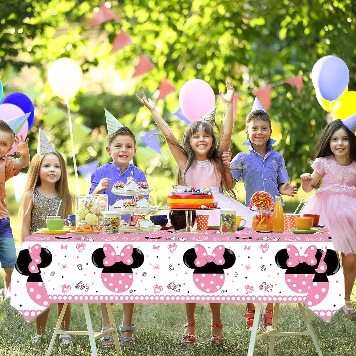 201 Pcs Pink 3rd Birthday Party Decorations, Wild Three Balloons Arch Garland Kit, Girls Third Bday Backdrop, TableCloth, Tableware for Girl's 3th Birtdhay Party Supplies